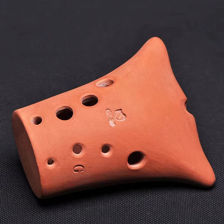 "Handmade Chinese Xun Pottery Flute 10 Holes"