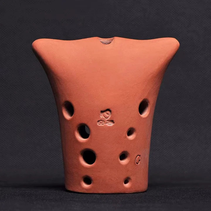 "Handmade Chinese Xun Pottery Flute 10 Holes"