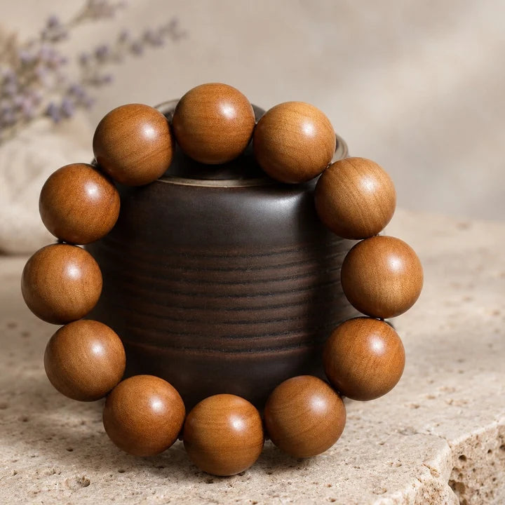 8mm Mysore Sandalwood Wood Mala Bracelet for Meditation