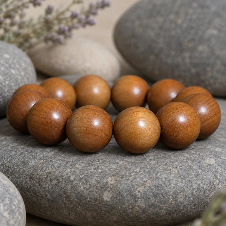 8mm Mysore Sandalwood Wood Mala Bracelet for Meditation