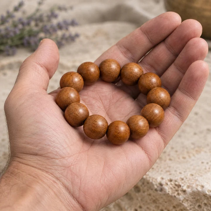 8mm Mysore Sandalwood Wood Mala Bracelet for Meditation