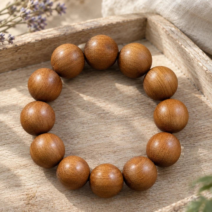 8mm Mysore Sandalwood Wood Mala Bracelet for Meditation